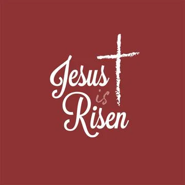 Bible verse He has risen, vector illustration Illustrazione stock