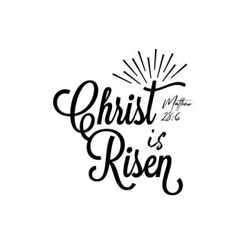 Bible verse He has risen, vector illustration 스톡 일러스트