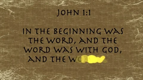 Bible Verse John 1:1 Vídeos de archivo 49064785
