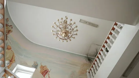 Bible Wall Murals in hall Stock Footage 141507137