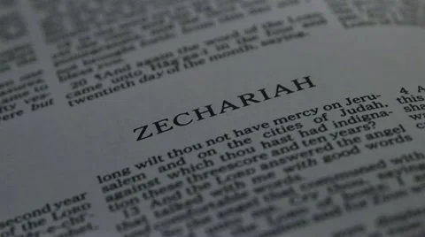 Bible-Zechariah Stock Footage 12365349
