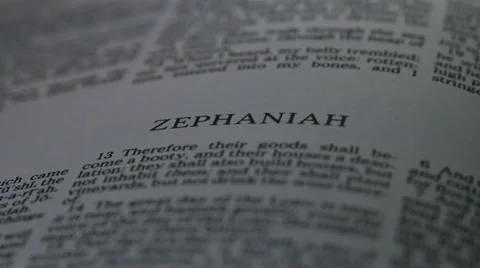 Bible-Zephaniah Stock Footage 12365162