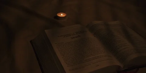 Bible zoom in Stock Footage 126076894