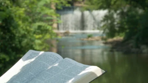 BibleWaterfall2 Stock Footage 24696873