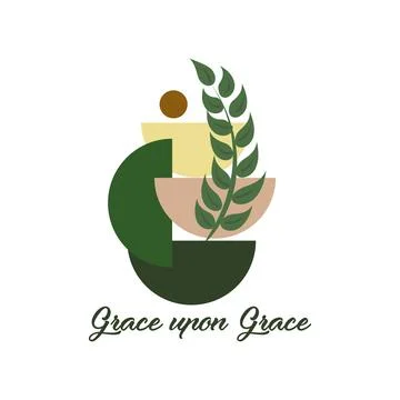 Biblical Phrase with Floral Design Stock Illustration