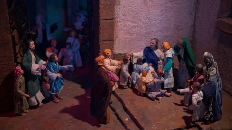 Biblical scenes the figures Video stock 66358229