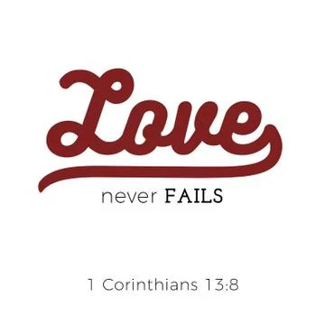 Biblical scripture verse from 1 corinthians,for use as poster, printing on t  Stock Illustration
