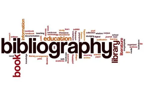 Bibliography word cloud Stock Illustration