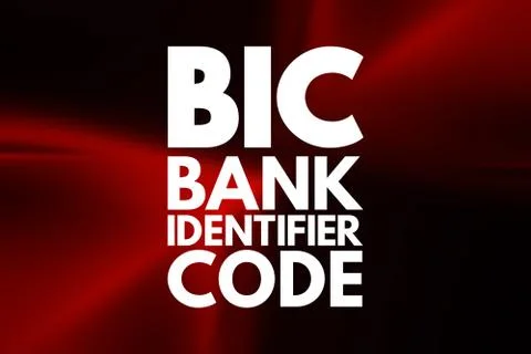 BIC - Bank Identifier Code acronym, business concept background Stock Illustration
