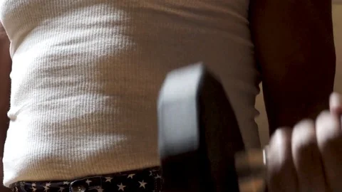 Bicep curl Stock Footage 125492208