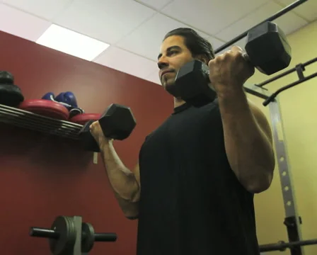 Bicep Curls 2 Shots Stock Footage 947893