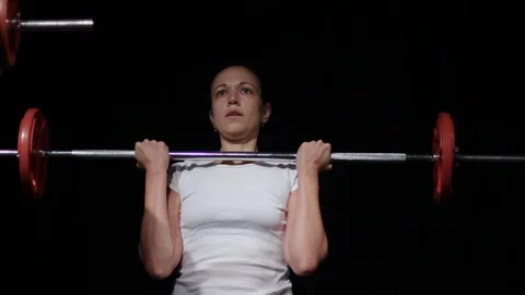 Bicep curls with a barbell. Stock Footage 129357915