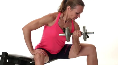Bicep Curls Stock Footage 53288319