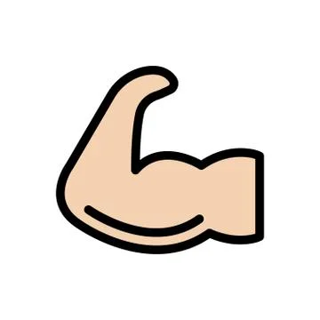 Bicep flat color icon Stock Illustration