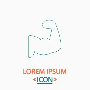 Biceps computer symbol Stock Illustration