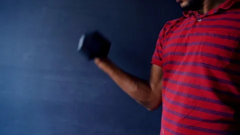 Biceps curl exercise Stock Footage 121443357