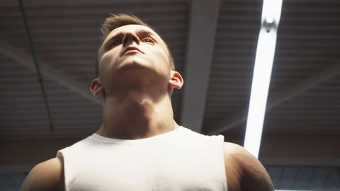 Biceps curls with dumbbell Video stock 117911534