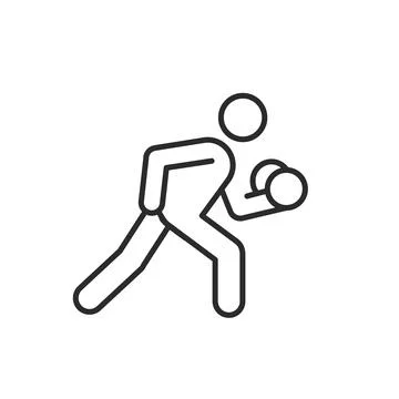 Biceps Exercise Icon Illustrazione stock