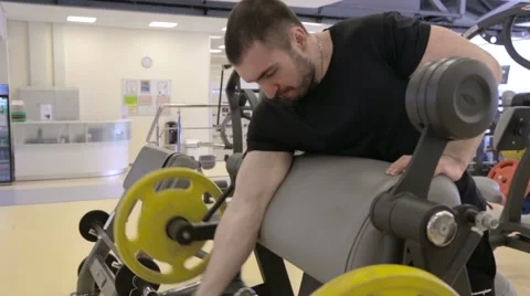 Biceps exercise work Stock Footage 48099772