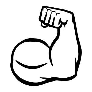 Biceps Flex Arm Vector Icon Stock Illustration