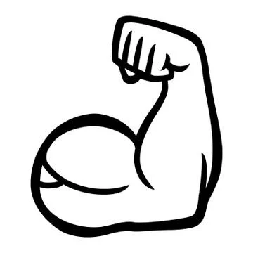 Biceps Flex Arm Vector Icon Stock Illustration