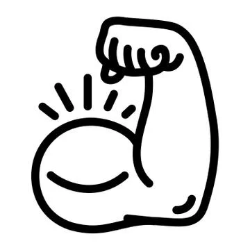 Biceps Flex Arm Vector Icon Stock Illustration