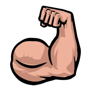 Biceps Flex Arm Vector Icon Stock Illustration