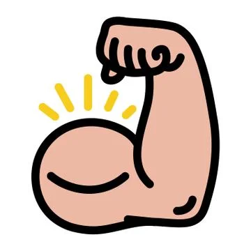 Biceps Flex Arm Vector Icon Stock Illustration