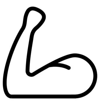 Biceps Gesture Vector Stock Illustration