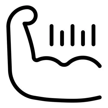 Biceps icon outline vector. Power gym Stock Illustration