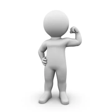 Biceps posing Stock Illustration