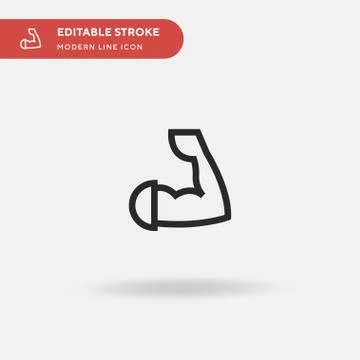 Biceps Simple vector icon. Illustration symbol design template for web mobile Stock Illustration