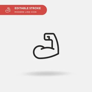 Biceps Simple vector icon. Illustration symbol design template for web mobile Stock Illustration
