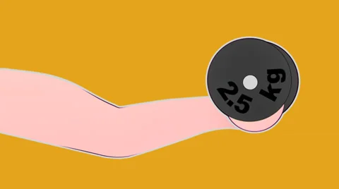 Biceps training with dumbbell Stock Footage 35647621