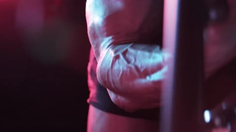 Biceps training Stock Footage 132181828