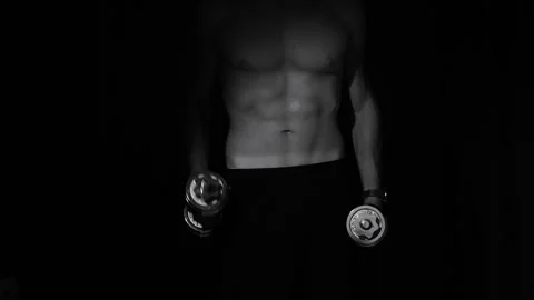 Biceps workout Video stock 248532215