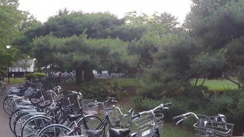 Bicicles in Japan Stock Footage 92405463