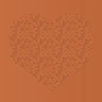 Bicks heart shape. Stock Illustration