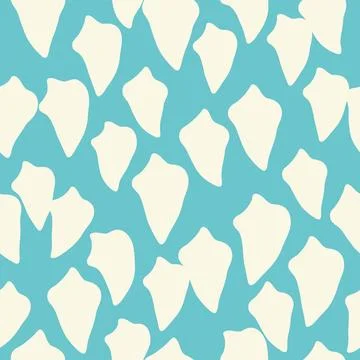 Bicolor contour silhouette seamless pattern with poppy flowers and leaves. Ab Stock Illustration