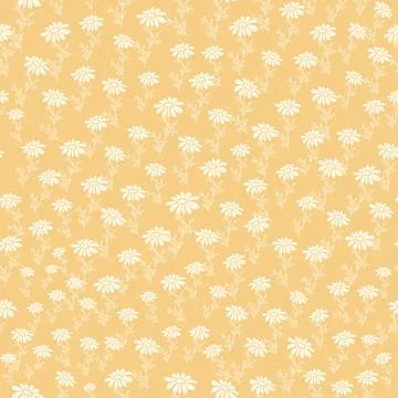 Bicolor contour silhouette seamless pattern with flowers and leaves. Abstract Stockillustratie