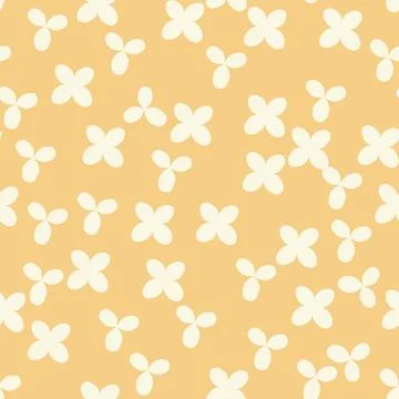 Bicolor contour silhouette seamless pattern with flowers and leaves. Abstract Stockillustratie