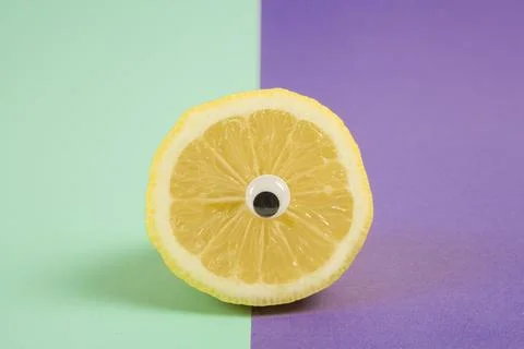 Bicolor cyclops lemon Stock Photos