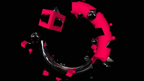 Bicolor Geometry 4K 06 Stock Footage 102171080