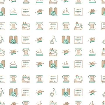 Bicolor line design vector background for sewing or handmade Seamless vect... Stock Photos