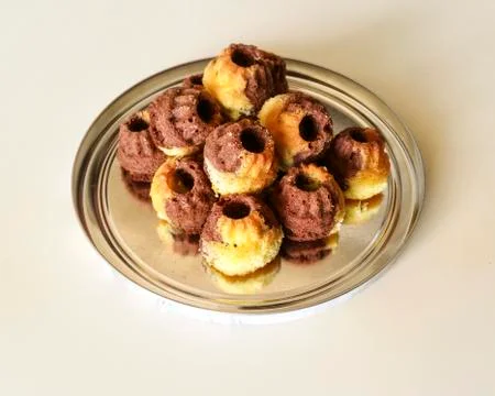 Bicolor muffins Stock Photos