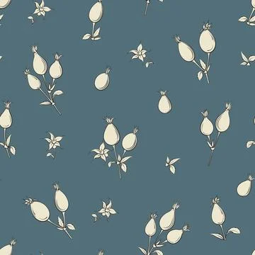 Bicolor rose floral pattern. Modern botanical design Illustrazione stock