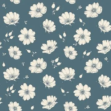 Bicolor rose floral pattern. Modern botanical design Stock Illustration