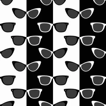 Bicolor sunglasses pattern Stock Illustration