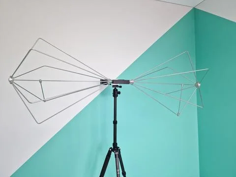 Biconical EMC antenna for precompliance testing Stock Photos