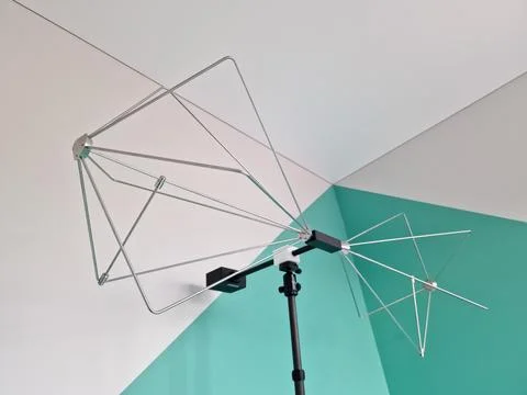 Biconical EMC antenna for precompliance testing Stock Photos